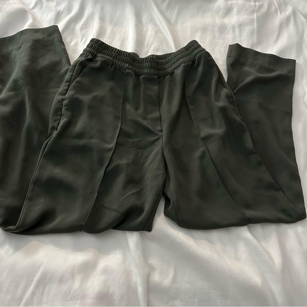 Olive Green Pull on Dress Pants